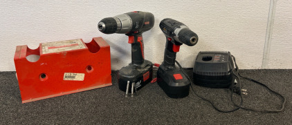 Craftsman C3 19.2 Volt 1/2 Inch Drill Driver Model With 1 Hour Fast Battery Charger, Drill Master Cordless Drill Driver 18 Volt 3/8" Tool, With Three Drill Bits, 3M D4 Double Roll Dispenser