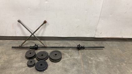 Weight Bar & Weights & Lug Nut Wrench