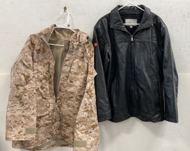 Camo Jacket & Leather Jacket