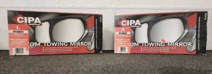 (2) Cipa Custom Towing Mirrors Left And Right!