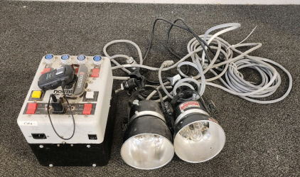 Norman P500-M Power Pack, And (2) Norman LH3-B Automatic Lampheads