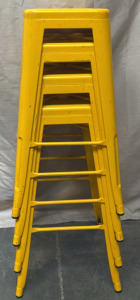 (4) Matching Yellow Barstools