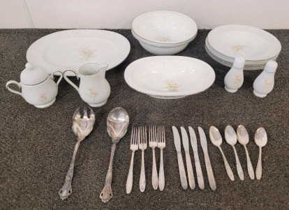 Anticipation By Noritake Dishes With Antique Silver Silverware