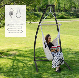 TALECO GEAR C-Type Hanging Hammock Chair Stand, Heavy Steel Swing Chair Stand, Suitable for Indoor and Outdoor Swing Frame