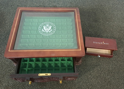 Danbury Mint US State Quarter Display Case And A Story Vine Jewelry Box
