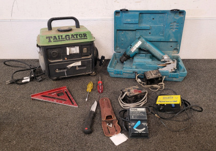 Tail Gator Gas Powered Generator, Makita Cordless Drill, And More