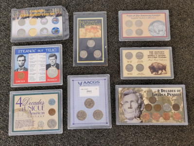 Collections of Coins, Including Buffalo Nickles Lincoln Pennies, And More