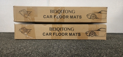 (2) Bling Leather Car Mats Shining Diamond Floor Mats
