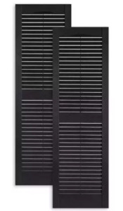 14-1/2&rdquo;x39&rdquo; Open Louvered Exterior Vinyl Shutters