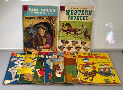 Variety Of Vintage DELL Comic Books Including Donald Duck, Bugs Bunny And More