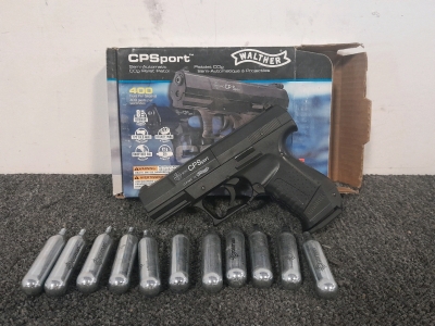 CPSport Semi-Automatic CO2 Pellet Pistol and (11) Crosman Powerlet CO2 Cartridges