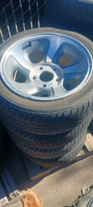 (4) Dayton Daytona SR Tires w/ Aluminum 5-Lug Wheels - P255/50R16<br/>