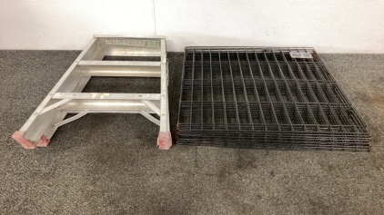 Metal Play Yard And Aluminum Step Ladder