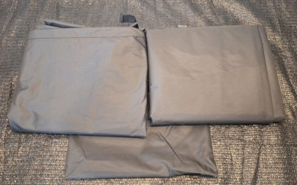 (1) 2-Pack Of Outdoor Chaise Lounge Chair Covers, Black, 86"L x 35"W x 32"H
