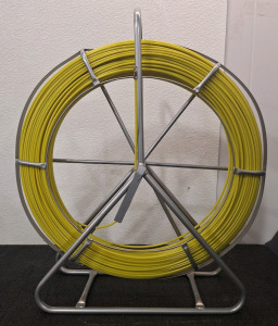 (1) 6mm / 200m Fishtape Fiberglass Wire Cable Running Rod Duct Rodder Puller