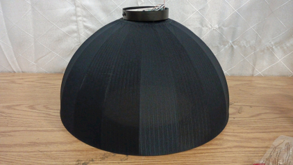 Semi Flush Mount Light Fixture Black Modern Shade Style 19"