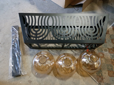 Hanging Bar 3 Light Fixture Vintage Style