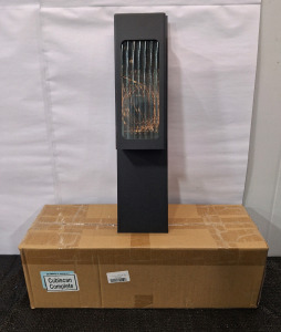 (1) Outdoor LED Porch Light, Matte Black Finish