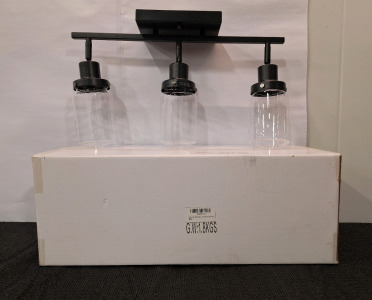 (1) Vicotas Modern 3-Bulb Track Light Fixture, Matte Black