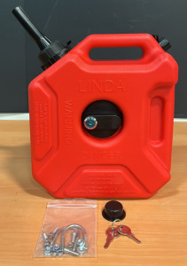 1.3 Gallon/5 Liters Jerry Rig With Sprout, Lockable Bracket, Pressure Relief, & Spout