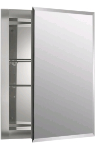Kohler Beveled Edge Single Door Medicine Cabinet Recessed 20x16x5