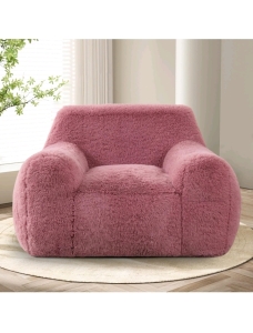 Hobestluk Large Oversize Bean Bag Chair Pink Fluffy 32x43x30