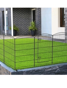 NJOPEXI Decorative Garden Fence 6 Panels 13ft (L)&times;36in (H) Animal Barrier Fences with 5 Panels + 1 Gate