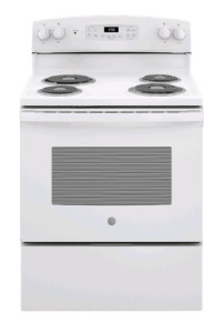 (1) GE - ENERGY STAR - 30" Free-Standing Self-Clean Electric Range, White <br/>Model #:JB256DMWW<br/>In SP-10