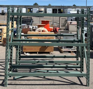 (2) 18&rdquo;x77&rdquo;x6&rsquo; Green Metal Shelves