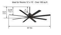 Minka Aire Xtreme H20 65&rdquo; Coal Ceiling Fan With DC Motor - 3