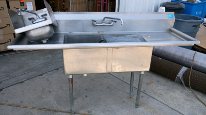 Stainless Steel 2 Bin Sink and Mini Hand Washing Sink