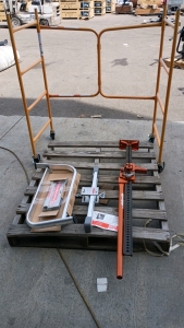 Foldable Rolling Scaffolding, Trailer Jack, Little Giant Leg Level And Little Giant Wall Standoff