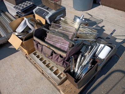 Whole Pallet! Cake Pans, Fryer Baskets, Utensil Storage and More!