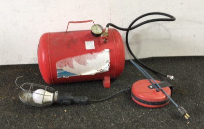 Portable Air Compressor, Metal Guard Work Light