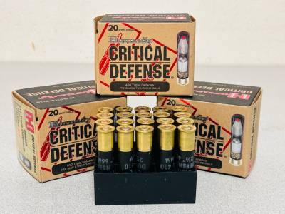 (60) Rounds Of Hornady Critical Defense 410 Triple Defense 2-1/2" 41 Cal FTX Slug