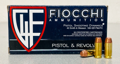 Box Of Fiocchi 40 S&W 165 Gr. FMJTC