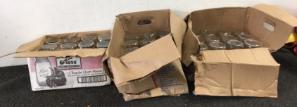 (3) Boxes Of Mason Jars