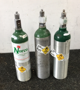 (3) Canisters Of Compressed Oxygen