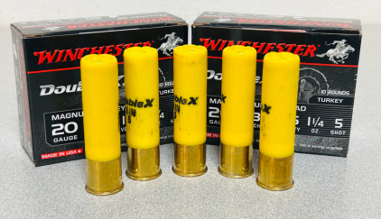 (20) Rounds Of Winchester Double-X 20 Gauge 3" ShotShells