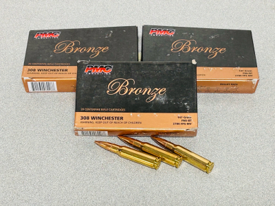 (60) Rounds Of PMC Bronze 308 Winchester 147 Gr. FMJ-BT