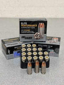 (60) Rounds Of Sig Sauer 9mm Luger 124 Gr. V-Crown JHP