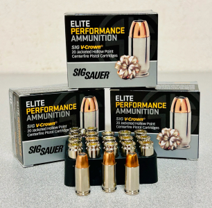 (60) Rounds Of Sig Sauer 9mm Luger 115 Gr. V-Crown JHP