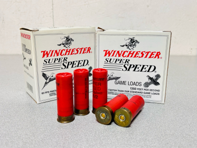 (2) Boxes Of Winchester Super Speed 12 Gauge 2-3/4" Game Loads