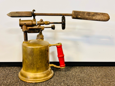 Vintage Brass Clayton And Lambert Blow Torch With Pat Pend Stamp