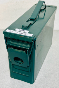 Ammo Box With (650) Rounds Of Mixed 9mm