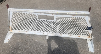 White Metal Pickup Headache Rack. 6' Wide.