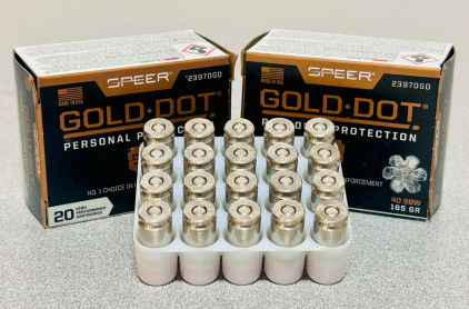 (40) Rounds Of Speer Gold Dot 40 S&W 165 Gr.