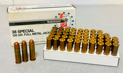 Box Of Winchester USA 38 Special 130 Gr. FMJ