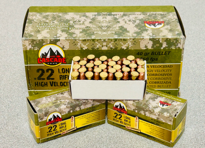 (500) Rounds Of Cascade Ammo .22 Long Rifle High Velocity 40 Gr.