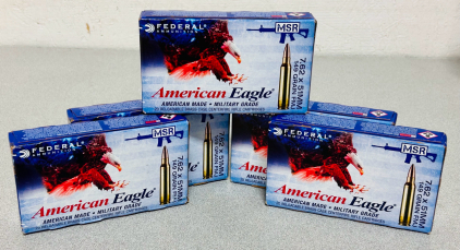 (100) Rounds Of American Eagle 7.62x51mm 149 Gr. FMJ